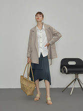 Circlofy women's loose jacket women's spring new mid-length section waist lacing suit tops